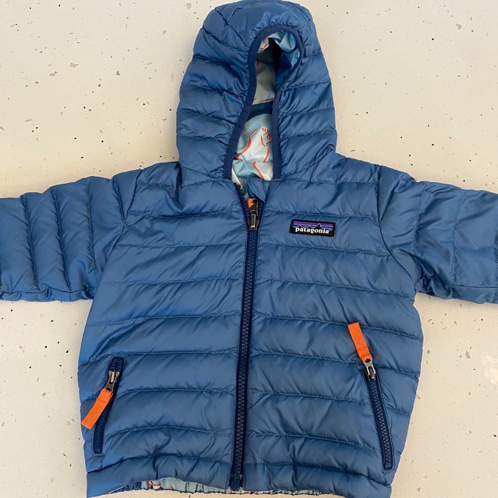 Baby Reversible Down Sweater Hoody size 6-12 mo